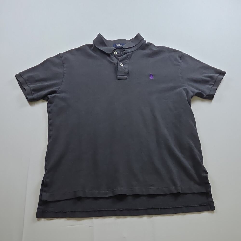 Polo Ralph Lauren Men's L Dark Gray Classic Fit Knit Short Sleeve Polo Shirt